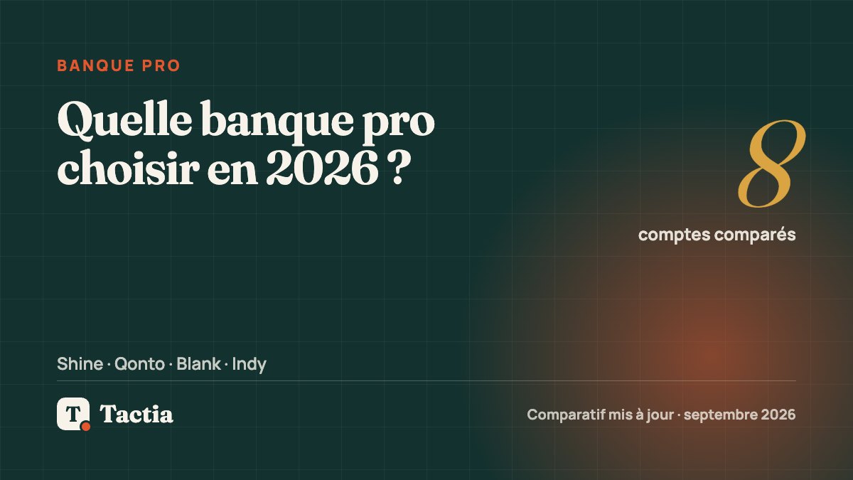 Comparatif des banques pro en ligne 2026 : Shine, Qonto, Blank, Indy