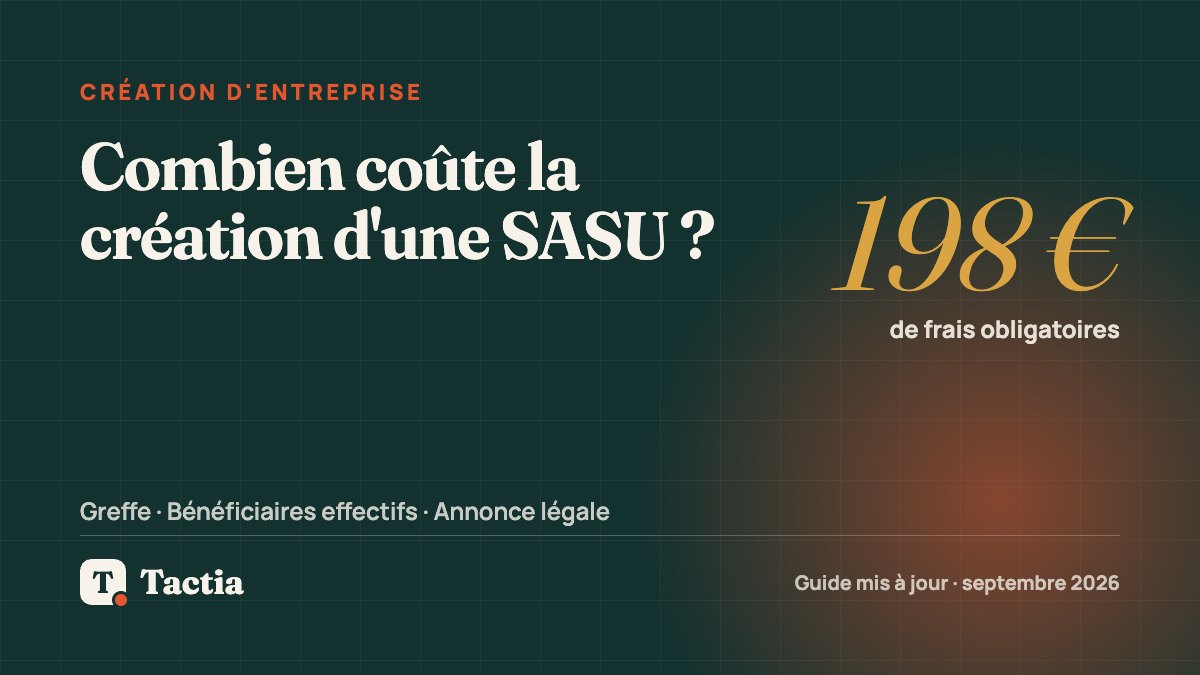 Coût de création d'une SASU en 2026 : frais obligatoires et budget
