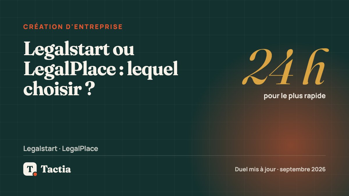 Legalstart ou LegalPlace : comparatif 2026
