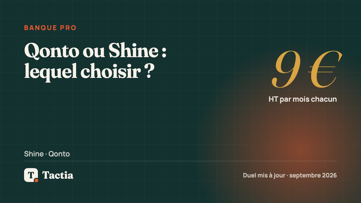 Qonto ou Shine : comparatif des comptes pro 2026